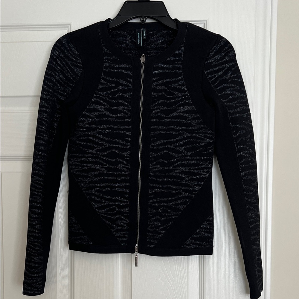 Marciano Black and Silver Patterned Jacket